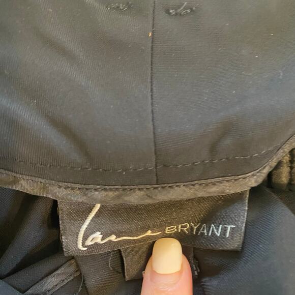 Lane Bryant Classic Black Wide Leg Slacks Dress Pants Size 24 - Picture 7 of 8